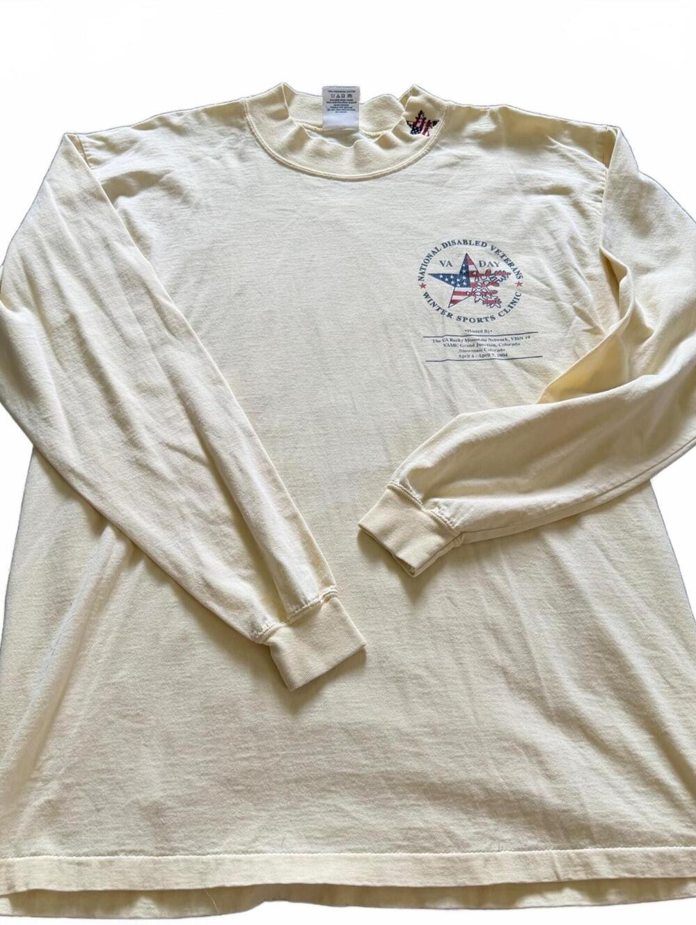 Vintage National Disabled Veterans Winter Sports Clinic Long Sleeve Tee L